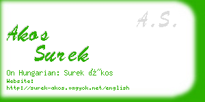 akos surek business card